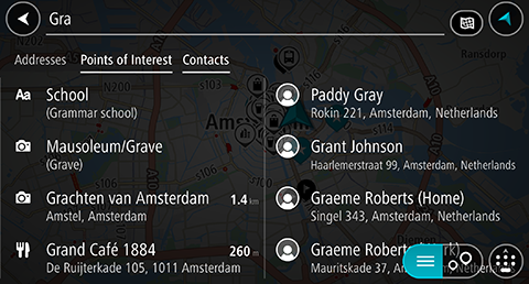 Planning A Route To A Contact Using Search