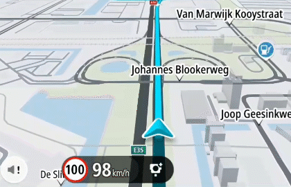 Moving lane guidance