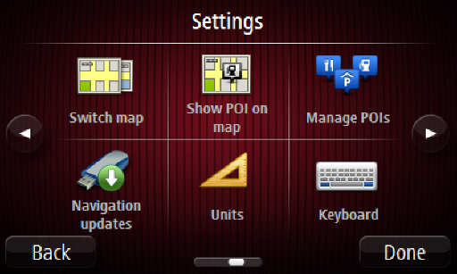 settings menu