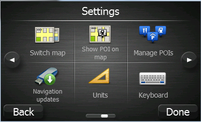 settings menu